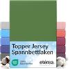 etérea Himmlische Qualität etérea Jersey Topper lenzuolo con angoli 140x200-160x200 cm Cactus Epaisseur 5-10 cm - 100% Cotone - Oekotex materasso Letto copripiumino - lenzuola 140x200cm - 160x200cm Verde