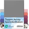 etérea Himmlische Qualität etérea Jersey Topper lenzuolo con angoli 90x200-100x200 cm Grigio Epaisseur 5-10 cm - 100% Cotone - Oekotex materasso Letto copripiumino - lenzuola 90x200cm - 100x200cm Gray