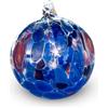 Gocce di Murano Palle di Natale in vetro di Murano confezione coppia 2 palline grandi in vetro soffiato colorate lavorazione artigianale eleganti decorazioni natalizie per albero di natale (Blu, 2)