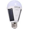HETHLIF Lampadina LED Solare con Batteria da 1200 MAh, Attacco E27, Illuminazione Interna Esterna Impermeabile IP65 per Campeggio, Escursionismo, Uso di Emergenza 12 W Bianco Caldo (12W)