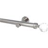 Sento Kit Bastone per Tende in Metallo 25mm Acciaio Inox Modern Montaggio a Muro 160 cm Carla