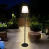 Spetebo Lampada da terra a LED a batteria bianca calda e con cambio colore - 106 x 16 cm - Nero con 4 modalità ricaricabili tramite USB - Balcone terrazzo