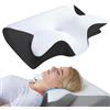 Generico Orthosleep recensioni，cuscino ortopedico ergonomico per apnea del sonno，cuscino orthosleep-Adatto a Fianco/Schiena/Stomaco(Black)