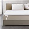 The White Stone Topper Memory Foam Singolo Ventilato | Correttore Materasso 6 cm | Imbottitura Coprimaterasso con Rivestimento Sfoderabile | Antibatterico e Antimicotico | 80 x 185