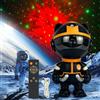 Les-Theresa Lampada LED Gatto Astronauta Proiettore Stelle,Proiettore Lampada LED Ricaricabile per Bambini Girevole a 360°,Luce Notturna Neonato Soffitto Con 12 Effetti Di Luce,Telecomando,Cavo Dati USB
