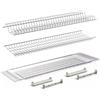 EffeDecor Scolapiatti per Pensili Incasso da Cucina in Plastica Completo Con Vaschetta Raccogligocce e Supporti Laterali 56/76/86 cm Made in Italy (56 cm)
