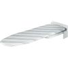 Gedotec Asse da stiro pieghevole IRONFIX con strisce grigie | ruotabile di 180° | Acciaio bianco | Asse da stiro a muro | Made IN Germany | 1 pezzo con materiale di montaggio