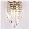 Risjc LED Modern Style cristallo nappa appliques luce dell'interno Lampade da parete di fissaggio 2 E14 cristallo Lustri Lampada laterale camera da letto bagno Luce a muro Decorare (Color : Oro)