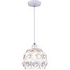 Mengjay E27 Plafoniera in Cristallo Metallico, Moderno Lampadario Da Soffitto Creativa Paralume 20cm Bianco Per Corridoio Scale Ingresso Camera da Letto per Bambini