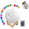 Anjinguang Lampada a luna, stampa 3D 16 colori RGB Led Moon Light con supporto, luce lunare con telecomando e controllo touch e ricarica USB per bambini amante compleanno regali di Natale