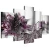 Cuadros B&D XXL - Quadro Fiori Orchidea 200x100 cm 5 Pezzi - Stampa su Tela Strutturata XXL Grande - Quadri Moderni Componibili Camera da Letto Matrimoniale - Stampe da Parete Arte - Astratto