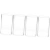 Homoyoyo 4pezzi Portacandele in Vetro Borosilicato, Copertura a Cilindro Semplice, Antivento e Resistente, per Decorazione DIY e Candele Galleggianti