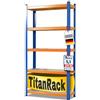 casa pura Scaffalatura per carichi Pesanti, 180 x 90 x 45 cm, Blu/Arancione, scaffalatura, scaffalatura, scaffalatura, Sistema a Incastro Montato Senza Attrezzi