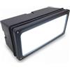 Generico Segnapasso da Incasso Esterno Made in Italy, IP65, Attacco E27 per Lampadine LED, Plafoniera Segnapasso in Policarbonato e Vetro Temprato, ControcassaInclusa,(Colore Nero Dim -270x120x122)