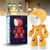 Gienslru Lonely Robot Cartoon Cute Robot Design Companion Table Light, 2026 New Mini Creative Robots Table Lamp, Fully Posable Body Bot Style Cordless Lamp, for Desk Bedroom Office (Yellow)