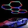 EnweMahi Luce LED Esagonale per Garage, Luci A Nido d'Ape, Luce RGB, Lampada Che Cambia Colore, Luce Meravigliosa, Salone di Bellezza per Auto, Bar, Negozio, Palestra, Officina 5 Hex