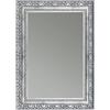 CLAMARO Otto Specchio da parete antico 80x140 cm con cornice | Grigio Argento | Specchio barocco vintage shabby chic con cornice in legno | Specchio barocco con supporto in metallo e materiale di