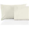 BANZAII TEXTILE INNOVATOR ONLINE Banzaii Coppia Federe Cuscini Letto in Microfibra 50x80 cm, Anallergiche, Antiacaro, Made in Italy, Panna