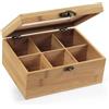 MA MAISON Cassetto Organizzatore Multiuso - In Legno, Divisori Interni, Piano in Vetro, Organizzatore Caffè, Cialde, Bustine Thè, Zucchero, Elegante, Salvaspazio - Angolo Caffè, Casa, Ufficio (22x17 cm)