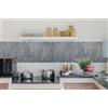 IlGruppone Paraschizzi da Parete Cucina Pannello Adesivo Prodotto Italiano con Inchiostro Atossico - MarmoreiGrigioScuro - 50x320cm