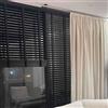 Generic Tende Veneziane in Legno, 60cm 70cm 80cm 100cm 115cm 120cm 140cm 155cm, Veneziane da Interno Tende Veneziana Legno Lamelle da 25mm Privacy Protezione Solare Persiane per Casa Ufficio(Black)