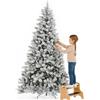BAKAJI Albero di Natale Innevato Bianco, Foltissimo 1420 Rami a Innesto, Decorazione Natalizia Molto Folta, Punte Bianche e Base a Croce, Addobbo Natalizio Molto Pieno (Innevato Winter Palace, 210 cm)