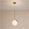 TEKHOME Lampadario a Sospensione Moderno G9, Design Minimalista con Sfera in PE Opalino, Lampadario Elegante per Soggiorno Sala da Pranzo Camera, Struttura in Metallo - LP-46