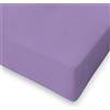 SpazioTessile Lenzuolo All Around larghezza 160cm 100% Cotone Elastico Perimetrale Matrimoniale (160x190 H25, Lilla)