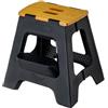 Vigar Compatto Sgabello Pieghevole per Adulti, 40 cm, 2 Gradini, Sgabello Pieghevole Portatile Antiscivolo per Casa, Cucina, Bagno, Campeggio, Doccia, Supporta fino a 150 kg, Nero, Bamboo Print on Top