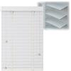 Generic Tende Veneziana in Legno massello Veneziana Oscurante 45/60/80/100/125/140/160cm Tende Veneziane Legno per Interno ed Esterno, Tende Orizzontali da Lamelle 5cm per Ufficio e Casa Adatte(White)