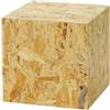 DECORATIVO - Colonna decorativa OSB, colonna di fiori per soggiorno, supporto per piante, piedistallo decorativo, design loft, base stabile, aspetto naturale, 30 x 30 x 30 cm