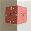 LILIXINGSH Orologio da Muro, Orologio da Parete Ad Angolo Bifacciale, Orologio da Parete Ad Angolo Digitale, Orologio da Parete Silenzioso Ad Angolo con Installazione Semplice (Color : Pink)