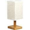 Segrehy Lampada da Tavolo Retrò in Legno con Paralume in Lino, Ricaricabile USB e gioca, Touch Dimmerabile con 3 Temperature Luce, per Camera da Letto, Soggiorno e Ufficio, per Arredamento Moderno