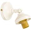 Illuminazione d'epoca Supporto per applique lampada da muro in ottone con finitura laccata bianca