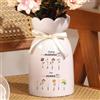 Kaululu Regalo per Festa della Mamma Vaso Ceramica Decorativo Personalizzato Bianco con Nome Inciso, Regalo per Nonna (Stile 10)