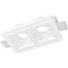 VR VETRINEINRETE Vetrineinrete® Portafaretto da incasso in gesso a scomparsa quadrato doppio diffusore supporto per faretti gu10 e mr16