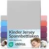 etérea Himmlische Qualität etérea Jersey lenzuolo con angoli 80x160-80x180 cm Argento Epaisseur 15-20 cm - 100% Cotone - Oekotex materasso Letto copripiumino - lenzuola 80x160cm - 80x180cm Grigio