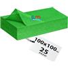 Generic GM 25 Pezzi - Tovaglie in TNT 100x100cm Colore VERDE SMERALDO, Tovaglie Coprimacchia in TNT Tessuto non Tessuto Ideali per la ristorazione vari colori