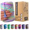 MeriWoolArt Corda Macramè 3mm 200m - Fil di Cotone Colorato - Spago Macrame di Corda Singola - Filato Morbido Macramè Cotone Riciclato Oeko-Tex - Fai da te Macramè Arredamento per Casa Boho