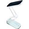 SUAVER Lampada da tavolo a energia solare 2 in 1, con ricarica a LED, portatile, pieghevole, dimmerabile, lampada da lettura a LED, senza fili, per ufficio, camera da letto, viaggi (blu)