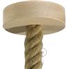 creative cables Kit rosone per lampadario da soffitto (serracavo conico, legno, Ø 120 mm, 1 foro) - Ideale per cavi 3XL - Fissaggio a staffa per lampadari e sospensioni singole