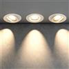 Aigostar Faretti LED da Incasso 5W 370 Lumen/ 3000K Luce Bianco Caldo/Orientabili a 30°/ per Cartongesso/Foro Incasso Ø70-75 mm/ 220-240V/ Set di 3