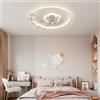 ATEEZ Bambini Lampadario Ventilatore da Soffitto Silenzioso Telecomando Ventilatori a Soffitto con Luce 6 Velocità Modalità Reversibile Timer Dimmerabile Plafoniera con Ventilatore per Cameretta
