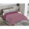 BANZAII TEXTILE INNOVATOR ONLINE Banzaii Copriletto Una Piazza e Mezza 220x260 cm Primaverile, Trapuntino Matrimoniale Trapuntato Leggero, Trapunta Estiva Bicolore Reversibile Made in Italy - Rosa/Lavanda