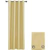 emmevi Tenda Porta Finestra Raso Sintetico 1 Pannello Coprente 140x280 Cm Occhielli Acciaio Oro