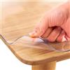 IL BOTTEGONE Copritavolo Trasparente Pellicola Protettiva in PVC 1.5 Mm Cover Tavolo Tovaglia Protezione Mollettone Antimacchia per Tavoli Cucina Salotto Ufficio Scrivania - (Trasparente, 100x100 cm)