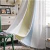 Sutuo Home Tende bohémien da 274 cm, per camera da letto e sala da pranzo, con nappe in stile country che filtrano la luce, trattamento per finestra, drappeggio bohémien con ricamo Xams, tasca per