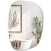 Tulup Specchio Asimmetrico 78,5x57 cm per il Bagno, Camera da Letto, Soggiorno e Sala da Pranzo Decorativo Forma Irregolare Senza Cornice Montaggio a Parete Moderno Ondulato