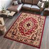 TAPISO Atlas Tappeto Salotto Moderno Pelo Corto Design Vintage Tradizionale Motivo Floreale Ornamenti Tonalita Rosso Nero Beige Oeko-Tex Soggiorno Sala Camera Ufficio 200 x 300 cm