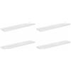 vidaXL Scaffali a Parete 4 pz Bianco Lucido 120x23,5x3,8 cm in MDF